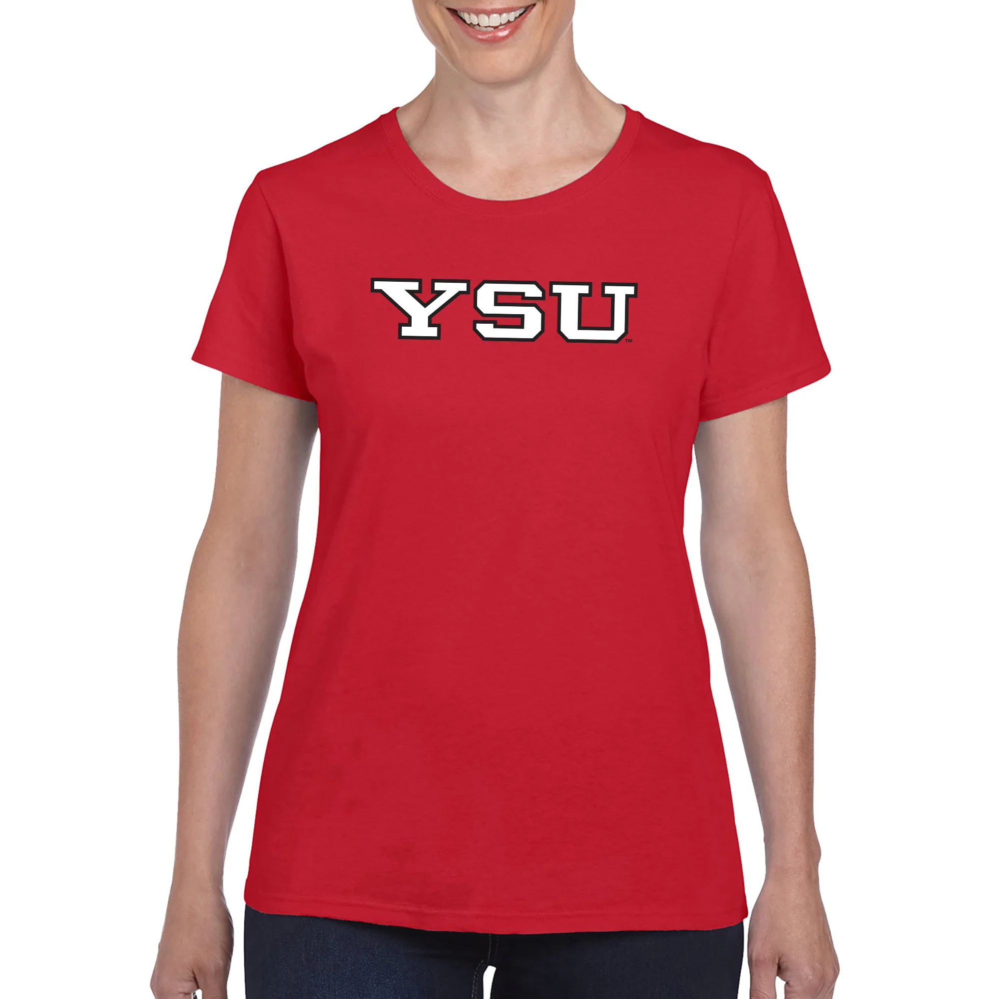 Youngstown Penguins Basic Block Women's T-Shirt - Red - Image 2