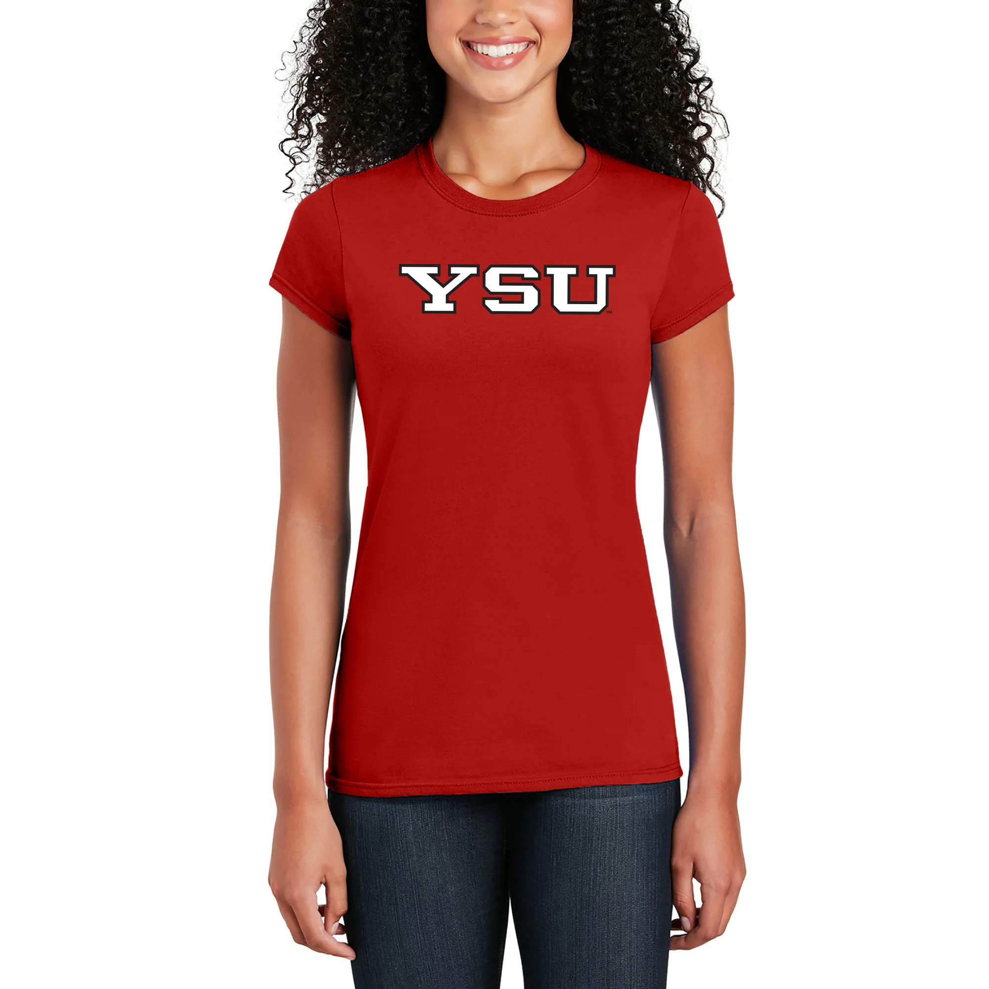 Youngstown Penguins Basic Block Women's T-Shirt - Red - Image 3