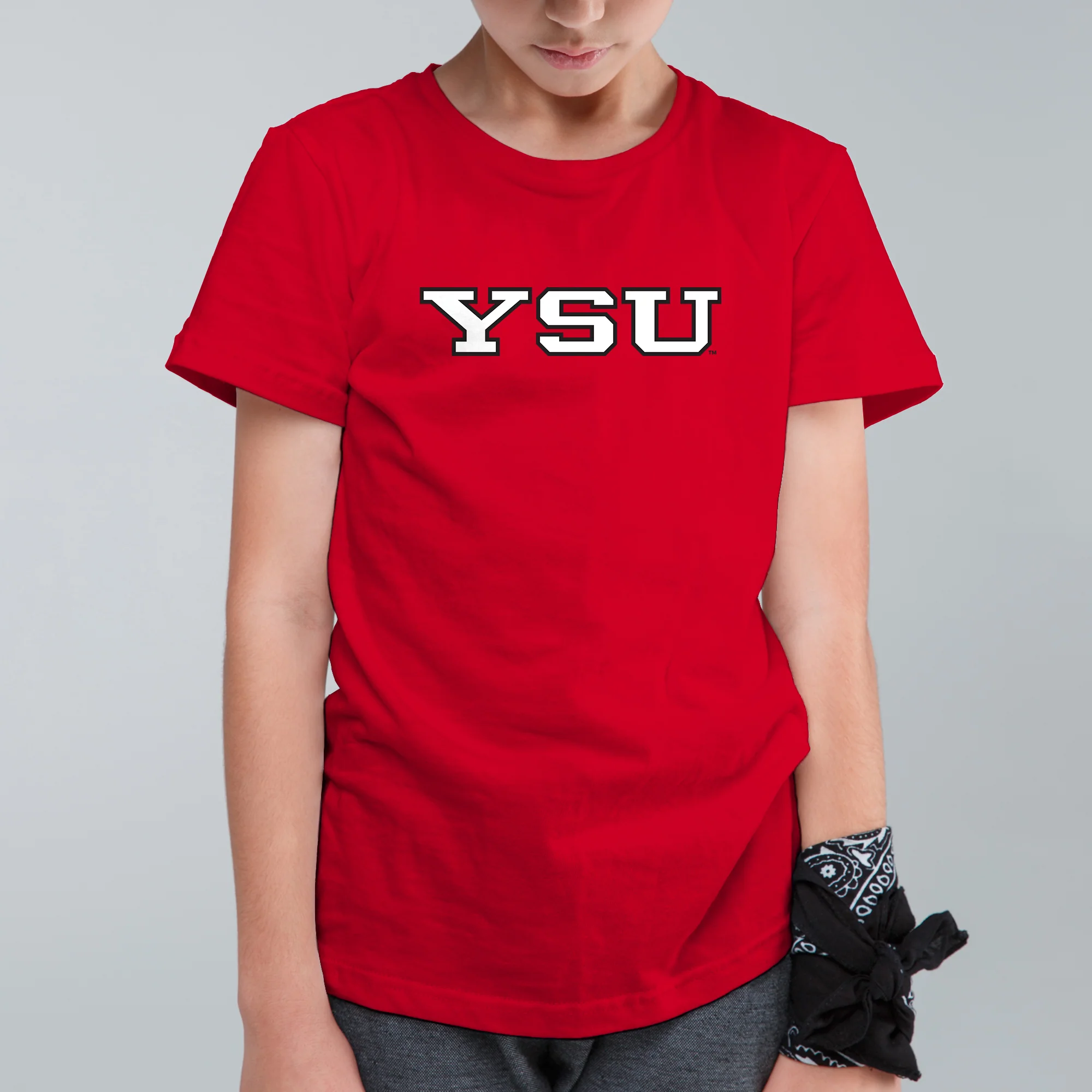 Youngstown Penguins Basic Block Youth T-Shirt - Red - Image 3