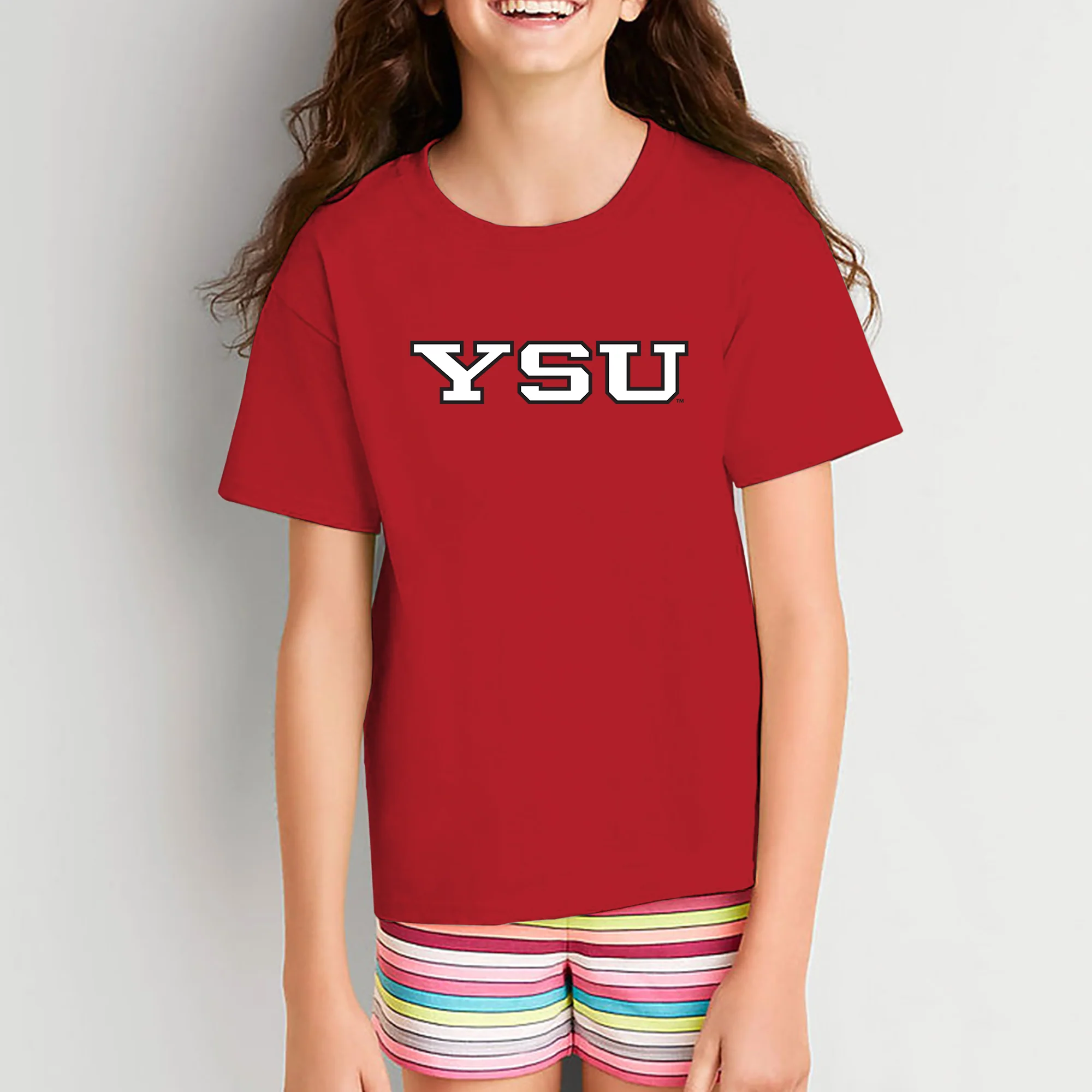 Youngstown Penguins Basic Block Youth T-Shirt - Red - Image 4