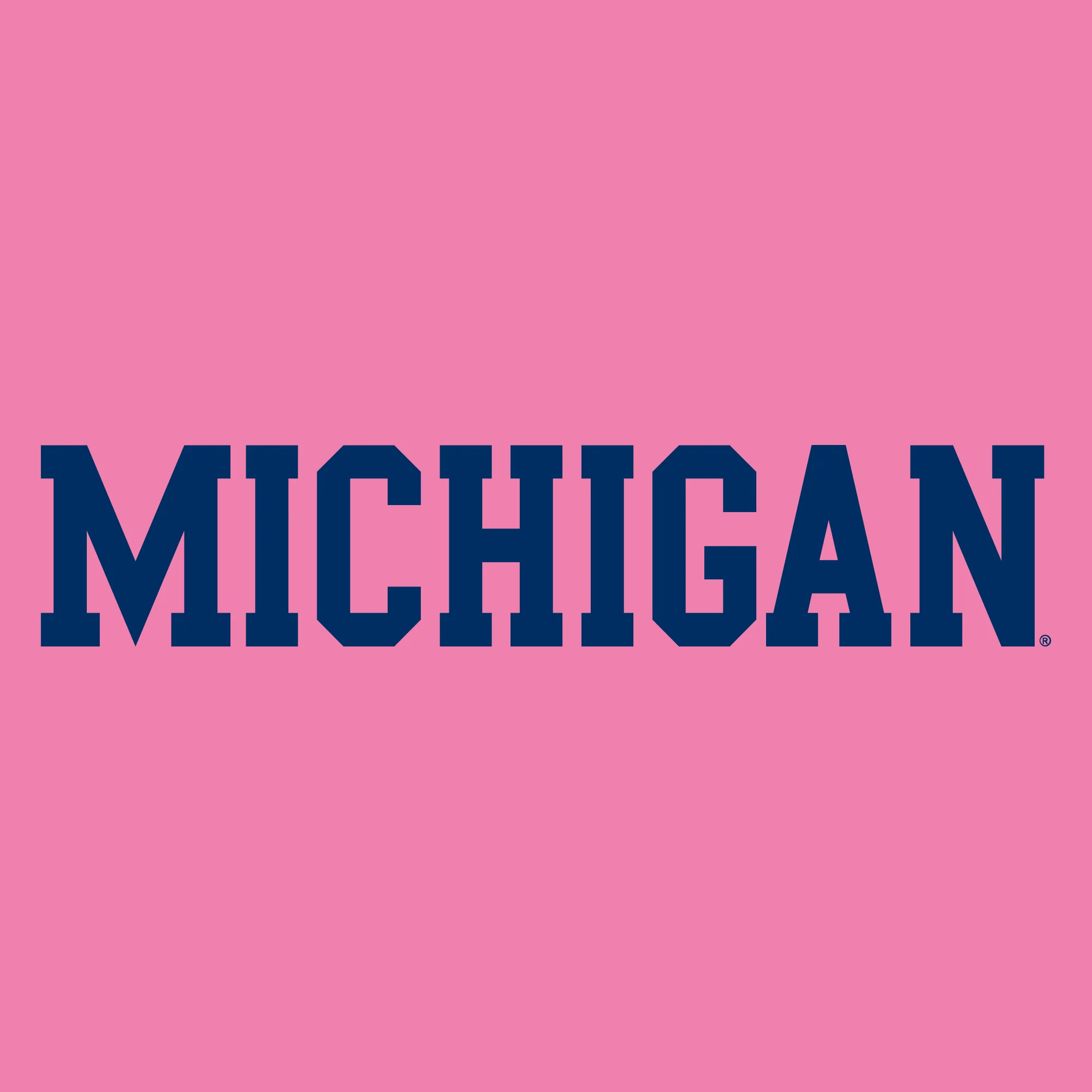 Michigan Wolverines Basic Block Youth T Shirt - Azalea - Image 2