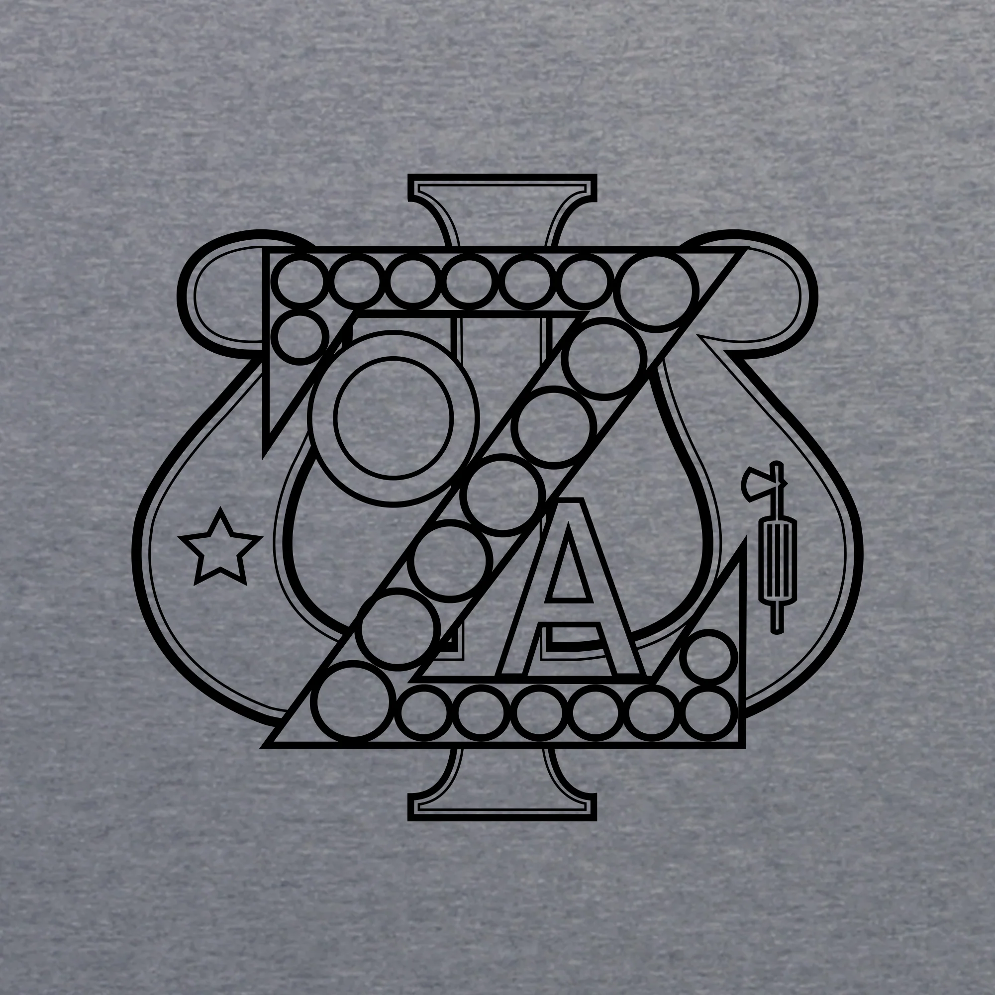 Zeta Psi LC & Back Print Triblend T-Shirt - Premium Heather - Image 4