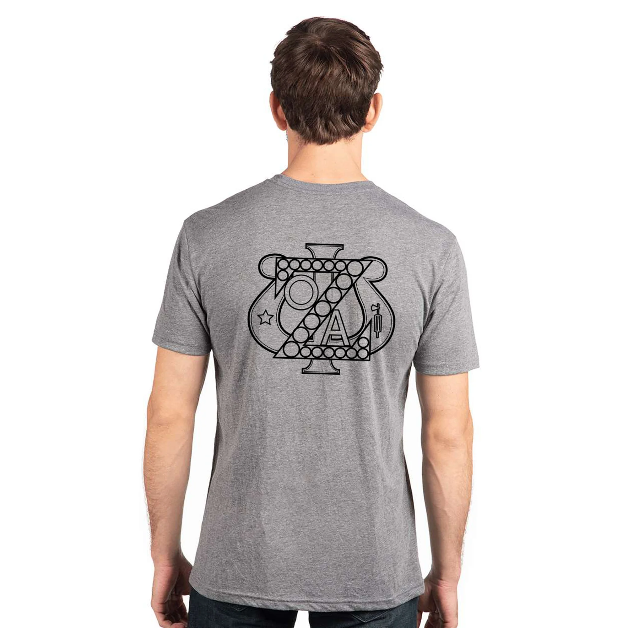 Zeta Psi LC & Back Print Triblend T-Shirt - Premium Heather - Image 5